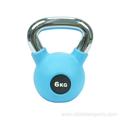 Colored Vinyl Coated Cast Iron Rubber Kettlebell